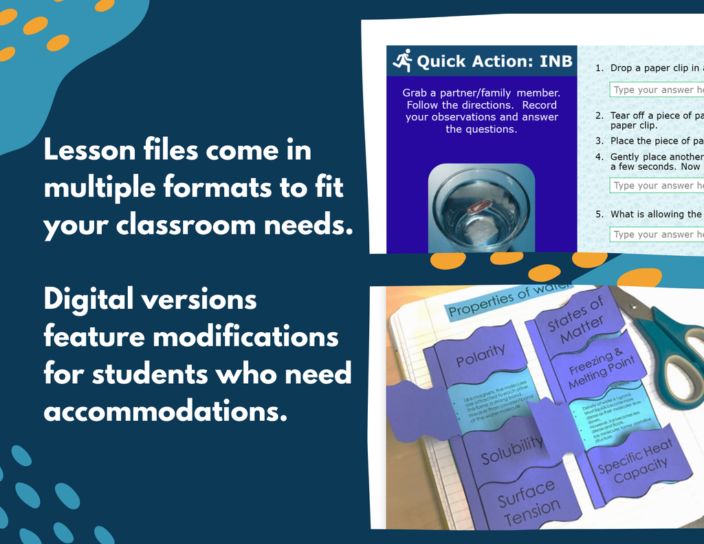 Properties of Water Complete Lesson Plan - MS