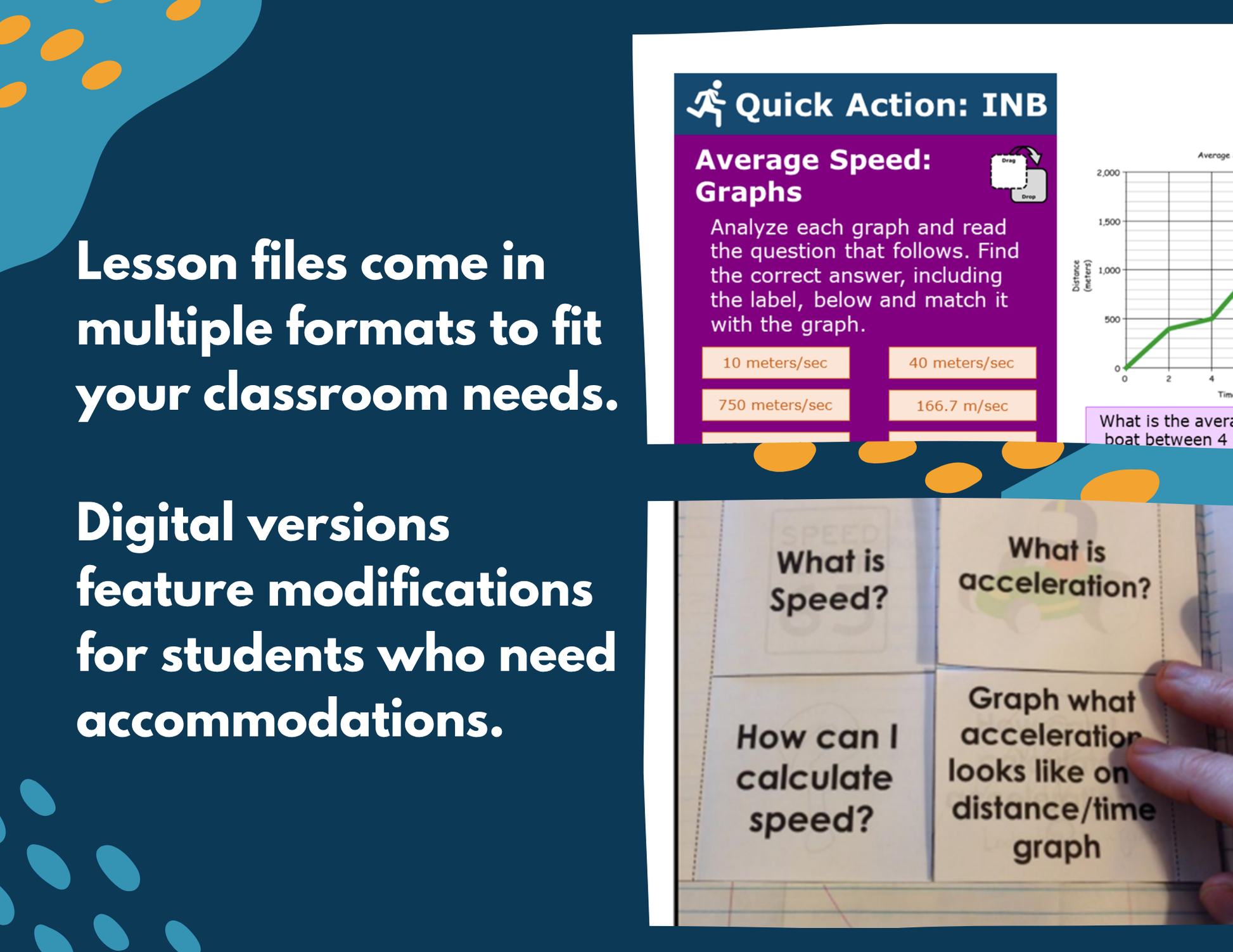 Speed, Velocity, & Acceleration Complete Lesson Plan - MS