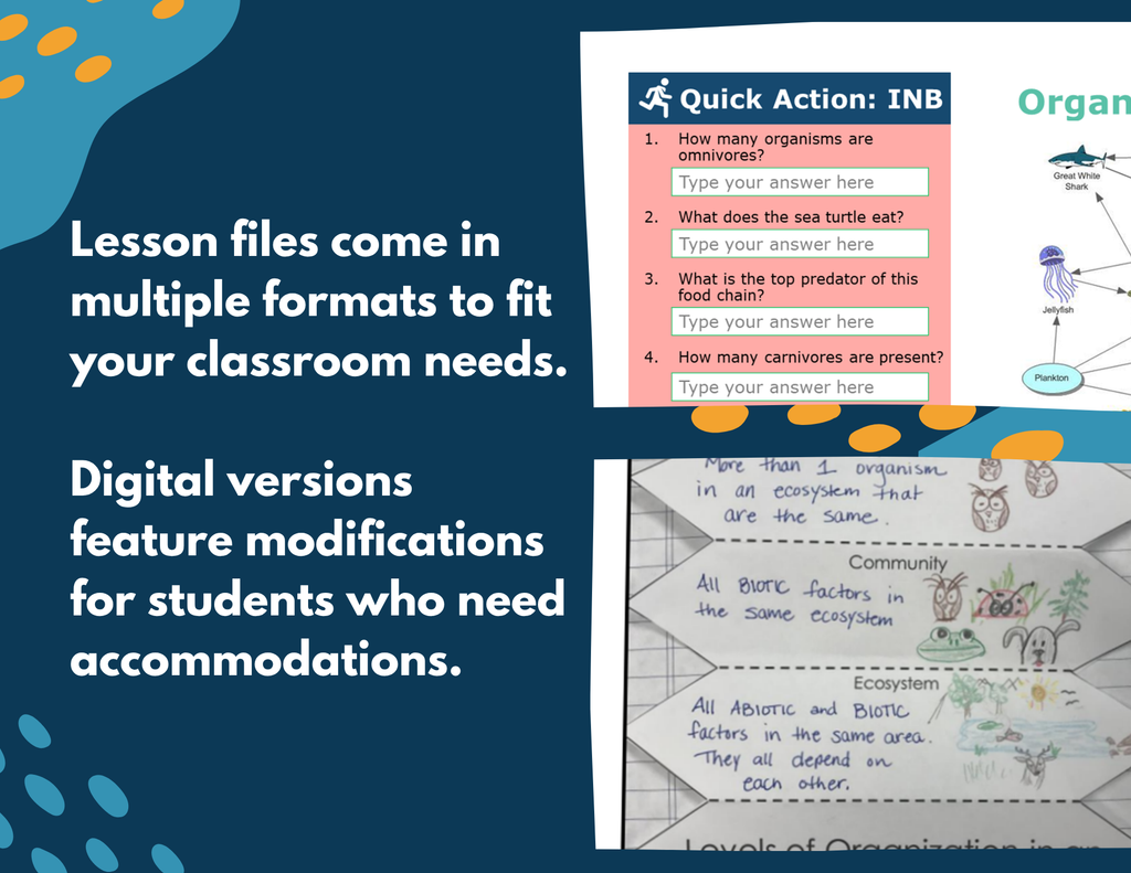 Organism Relationships Complete Lesson Plan - MS