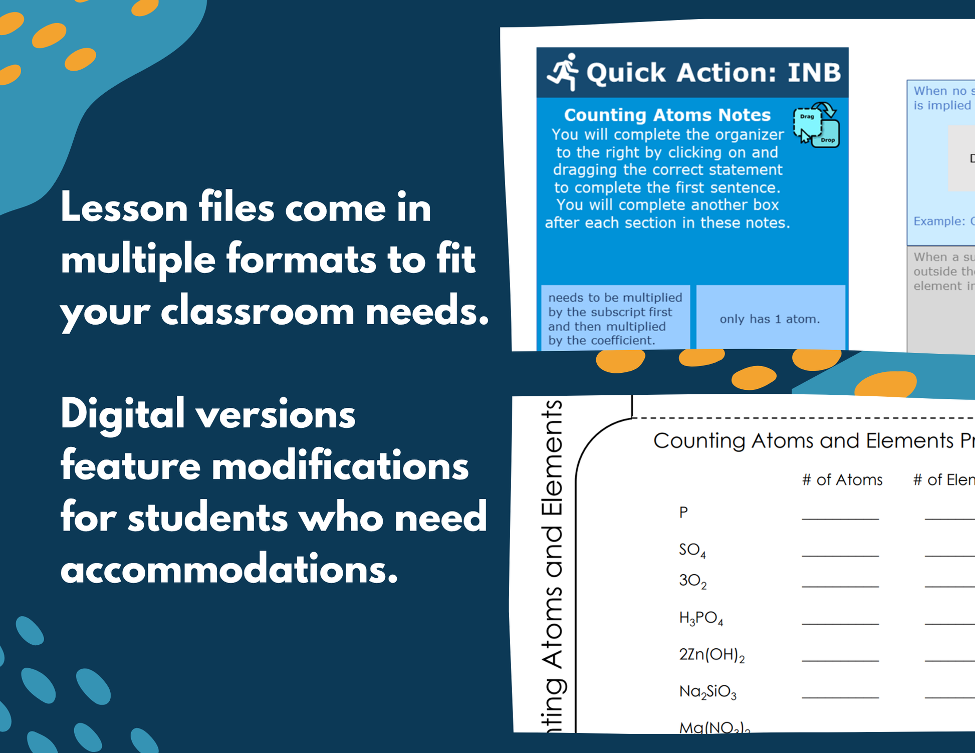Counting Atoms & Elements Complete Lesson Plan - MS