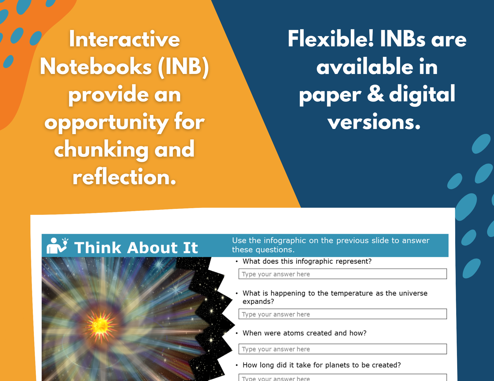 Space Interactive Notebook Pages - Digital & Print INB - MS 6-8
