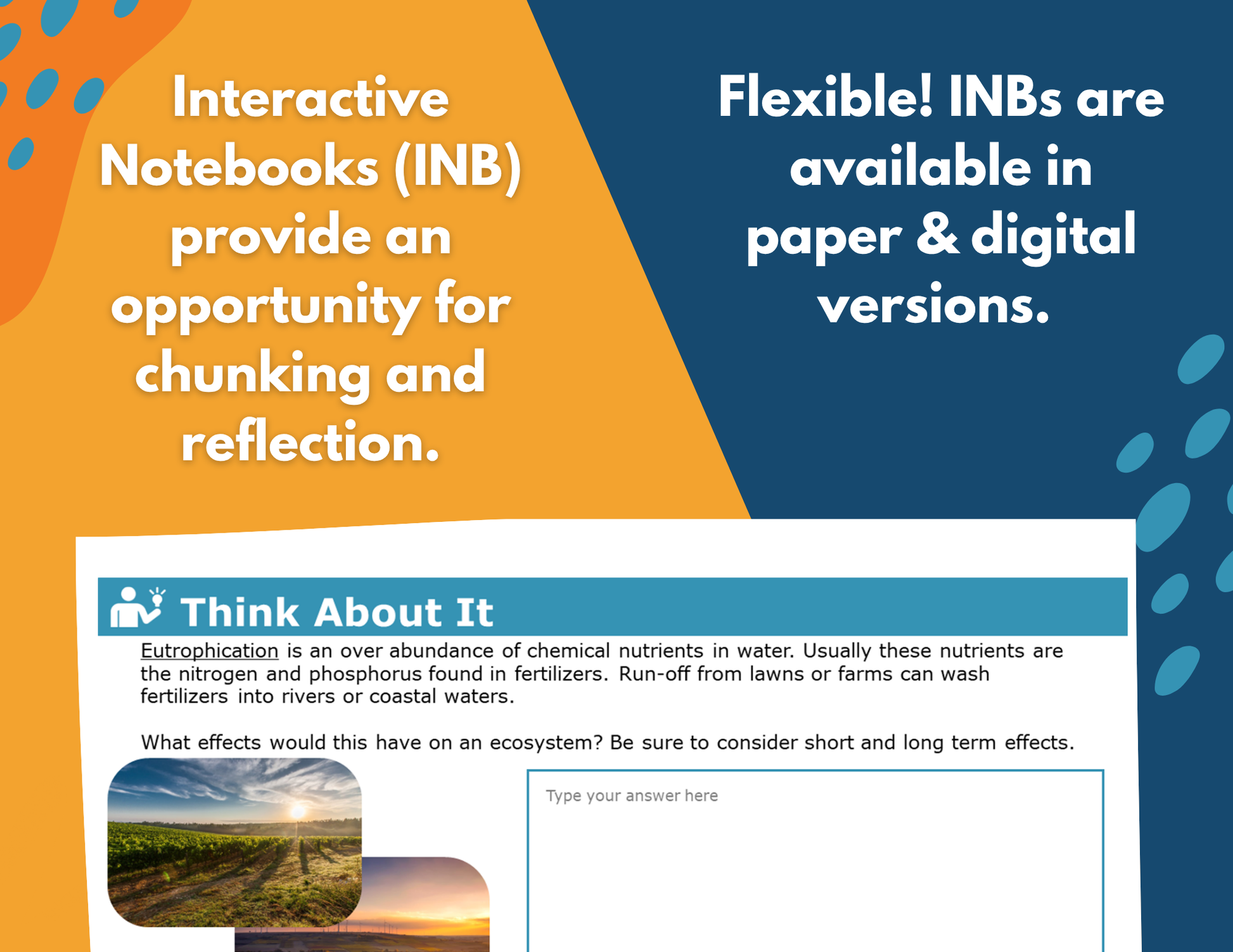 Ecosystems Interactive Notebook Pages - Digital & Print INB - MS 6-8