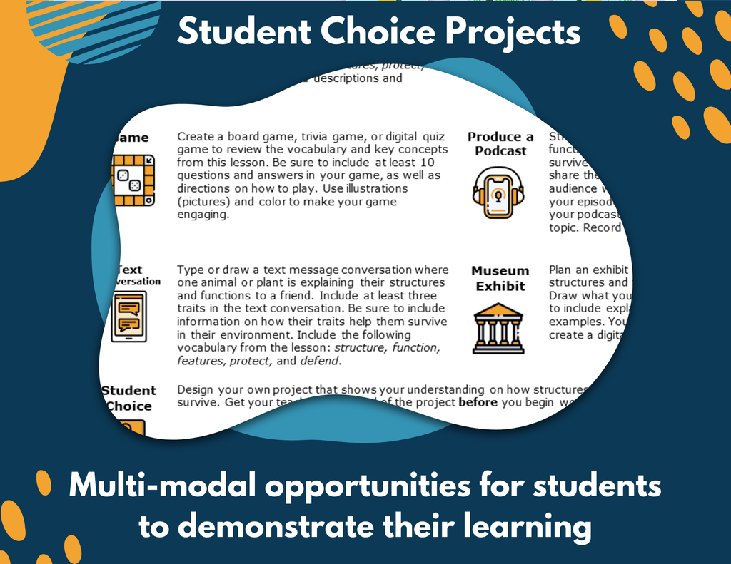 Structures & Functions - Complete Lesson Plan - Grades 4-6