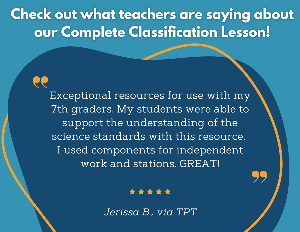 Classification of Living Things Complete Lesson Plan - MS
