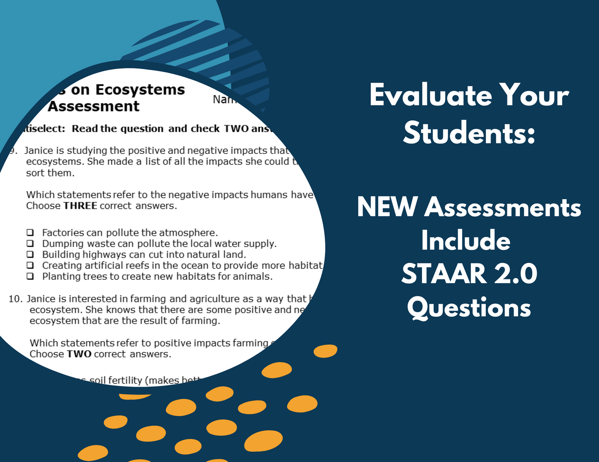 Impacts on Ecosystems - Complete Lesson Plan - 5th Grade