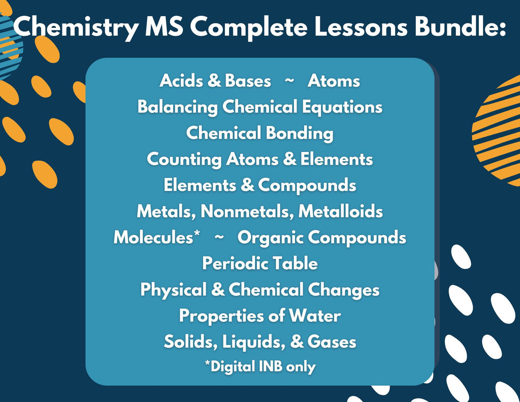 MS 6-8 Chemistry 5E Lessons Bundle