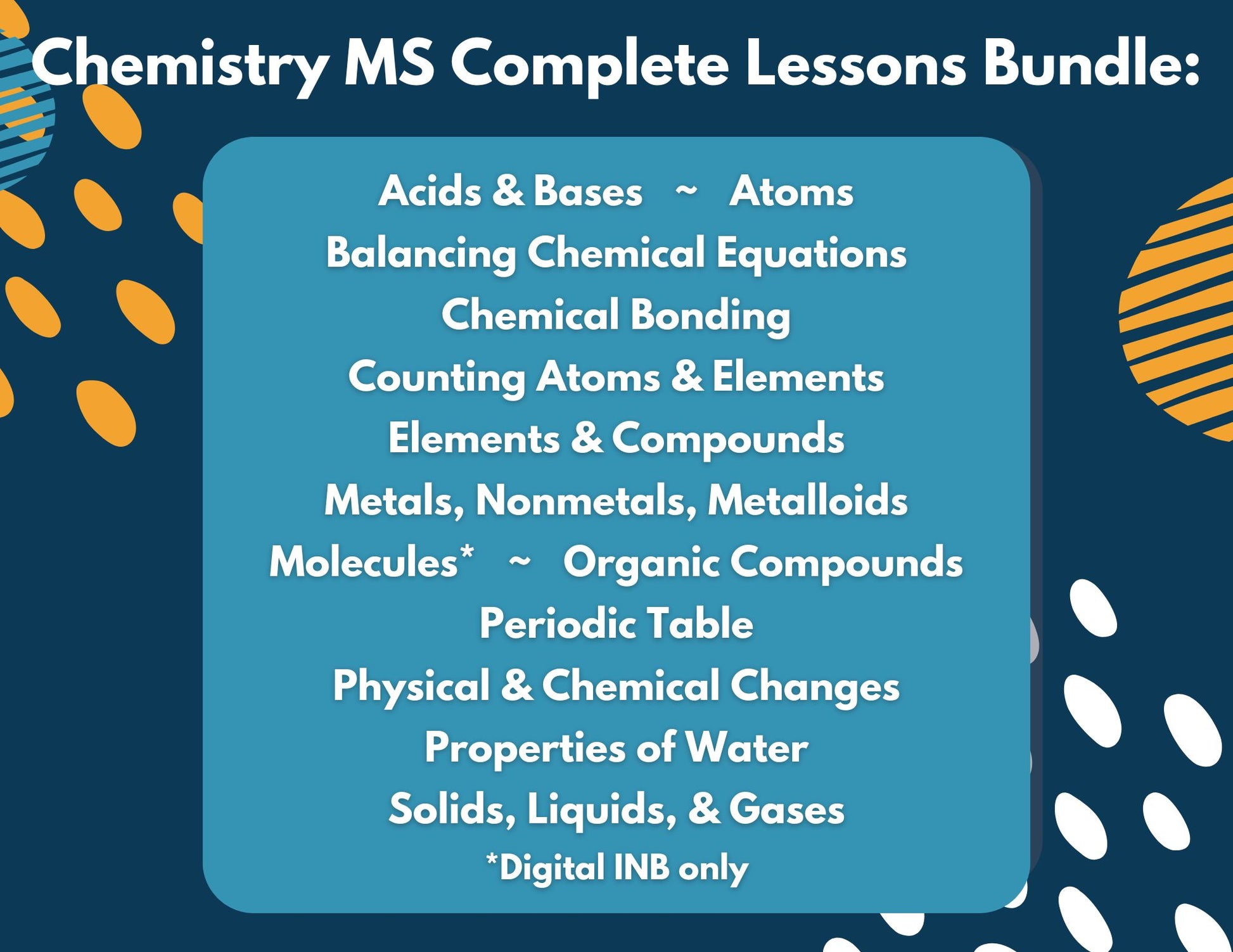 MS 6-8 Chemistry 5E Lessons Bundle