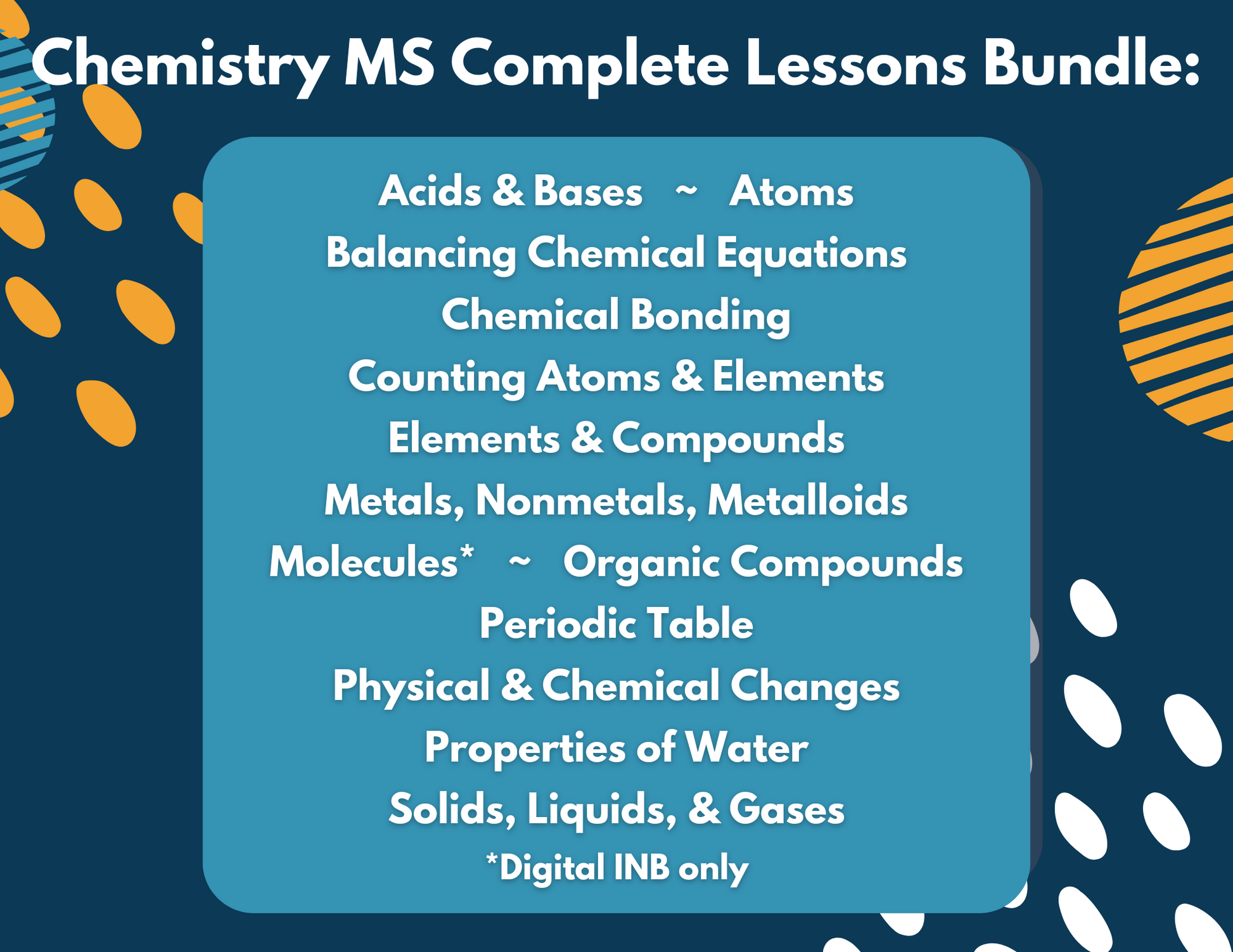2021 TEKS MS 6-8 5E Lessons: Chemistry Bundle