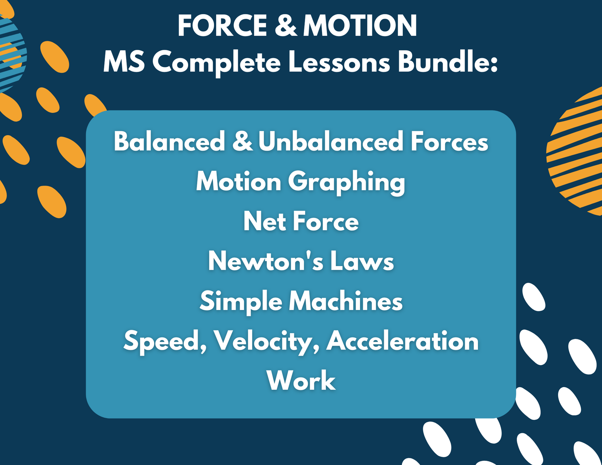 2021 TEKS MS 6-8 5E Lessons: Force & Motion Bundle