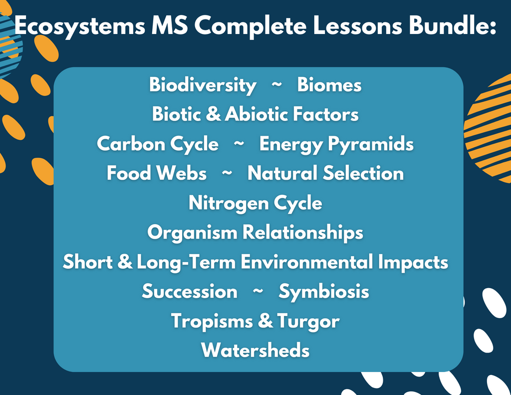 2021 TEKS MS 6-8 5E Lessons: Ecosystems Bundle