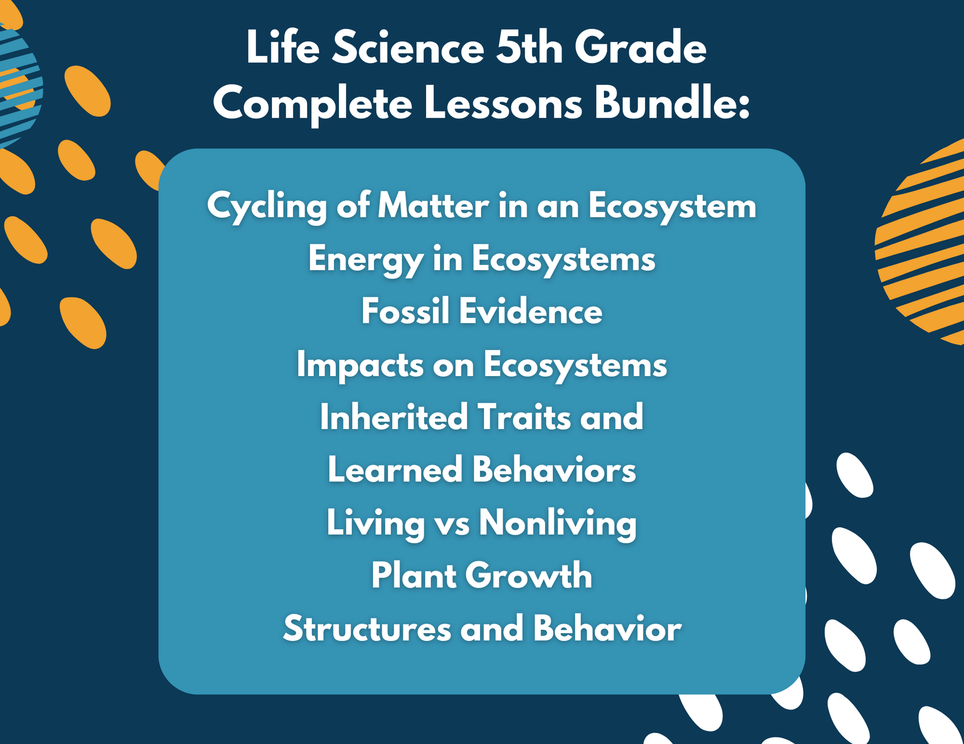 5E Lessons: 5th Grade Life Science Bundle