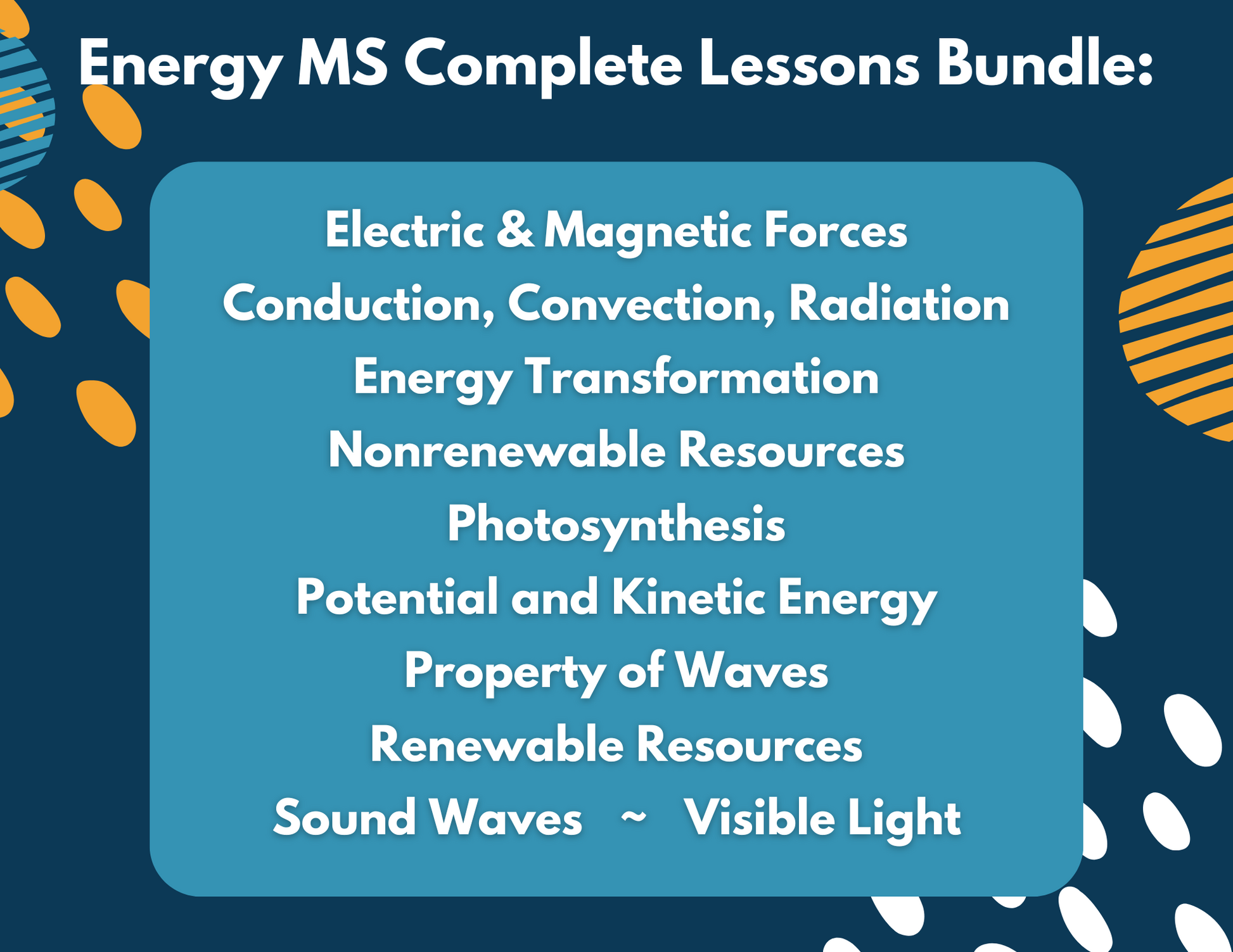 2021 TEKS MS 6-8 5E Lessons: Energy Bundle