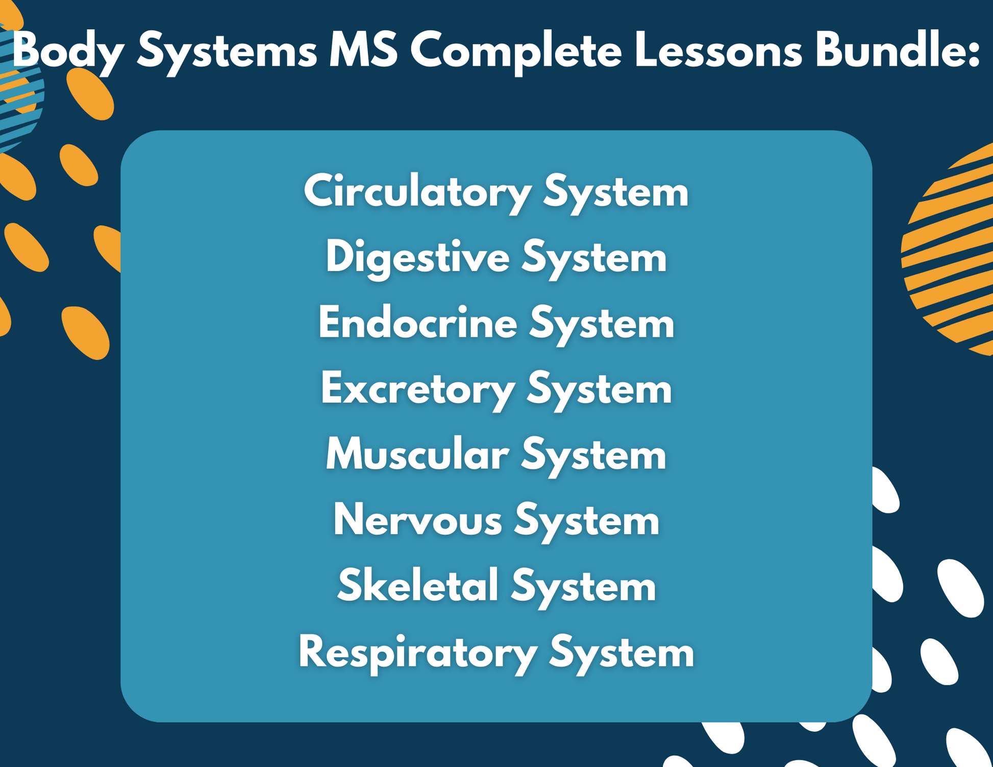 2021 TEKS MS 6-8 5E Lessons: Body Systems Bundle