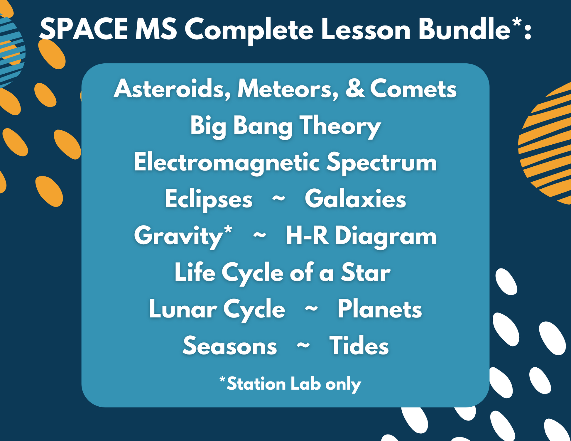 2021 TEKS MS 6-8 5E Lessons: Space Bundle