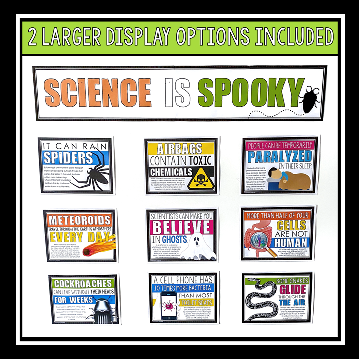 Science is Spooky - Bulletin Board Classroom Posters for Halloween