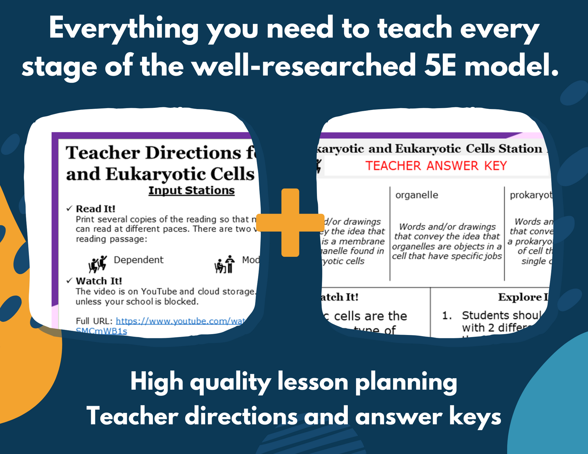 Prokaryotic & Eukaryotic Cells Complete Lesson Plan - MS