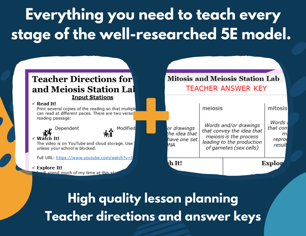 Mitosis & Meiosis Complete Lesson Plan - MS