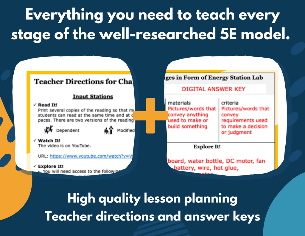 Changes in Forms of Energy - Complete Lesson Plan - NGSS 4-PS3-4 - 4th Grade