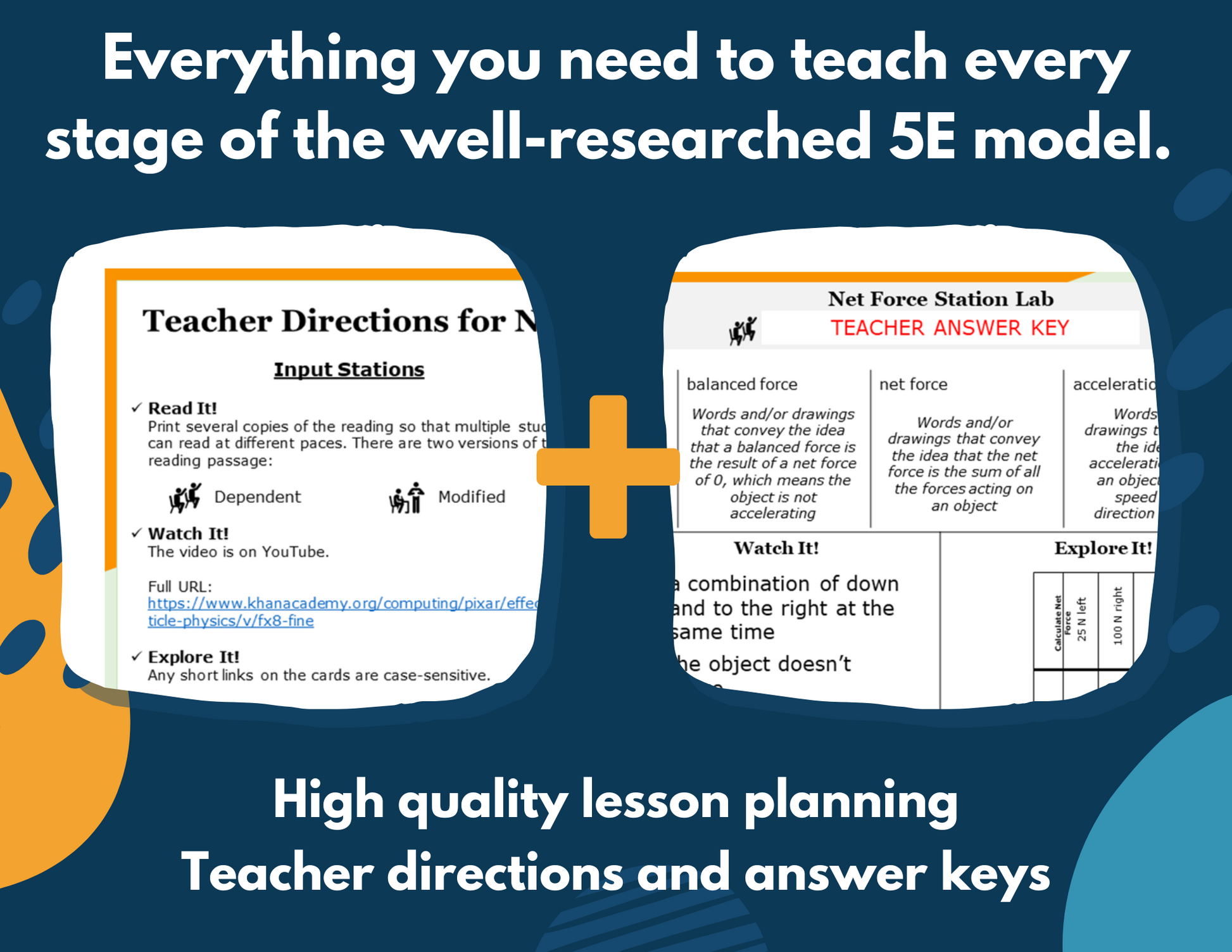 2021 TEKS MS 6-8 5E Lessons: Force & Motion Bundle