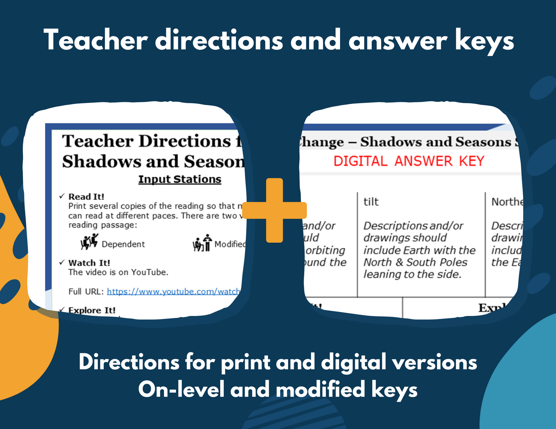 Patterns of Change - Shadows & Seasons - Student-Led Station Lab - 4th Grade