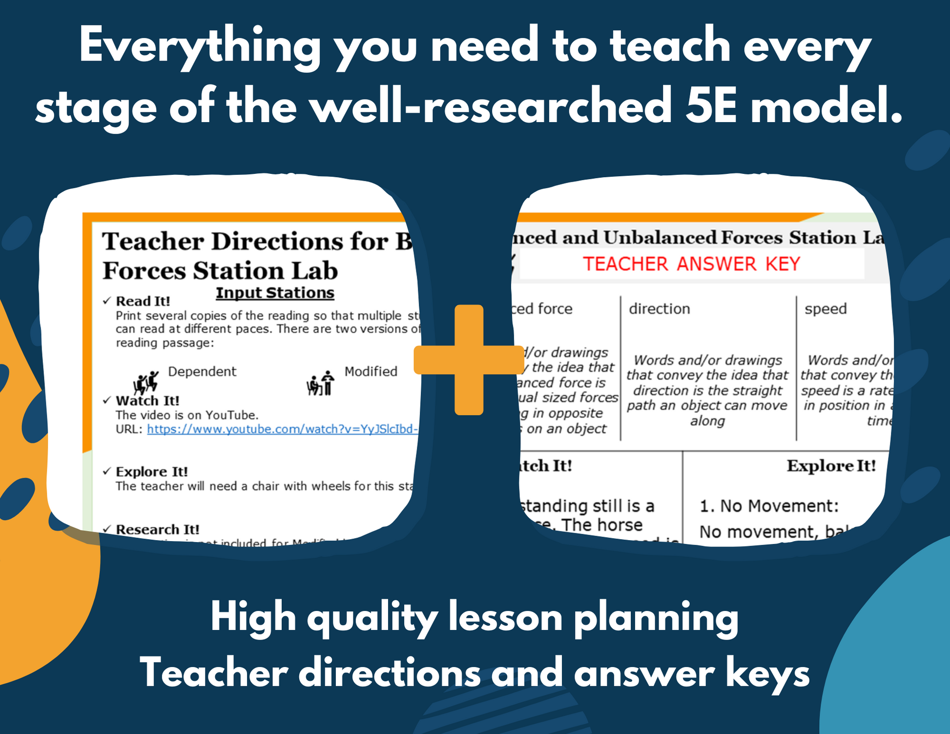 Balanced & Unbalanced Forces Complete Lesson Plan - MS
