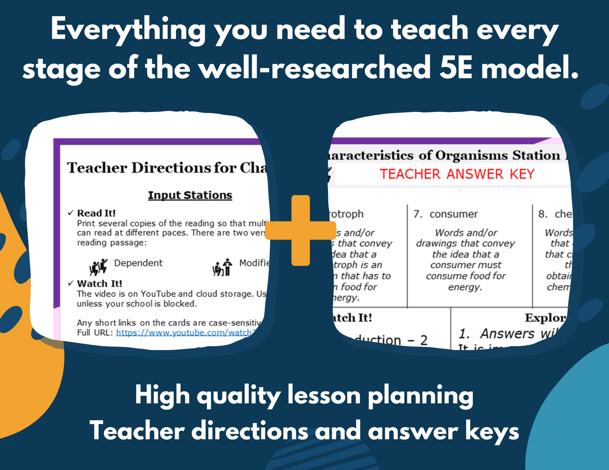 Characteristics of Organisms Complete Lesson Plan - MS