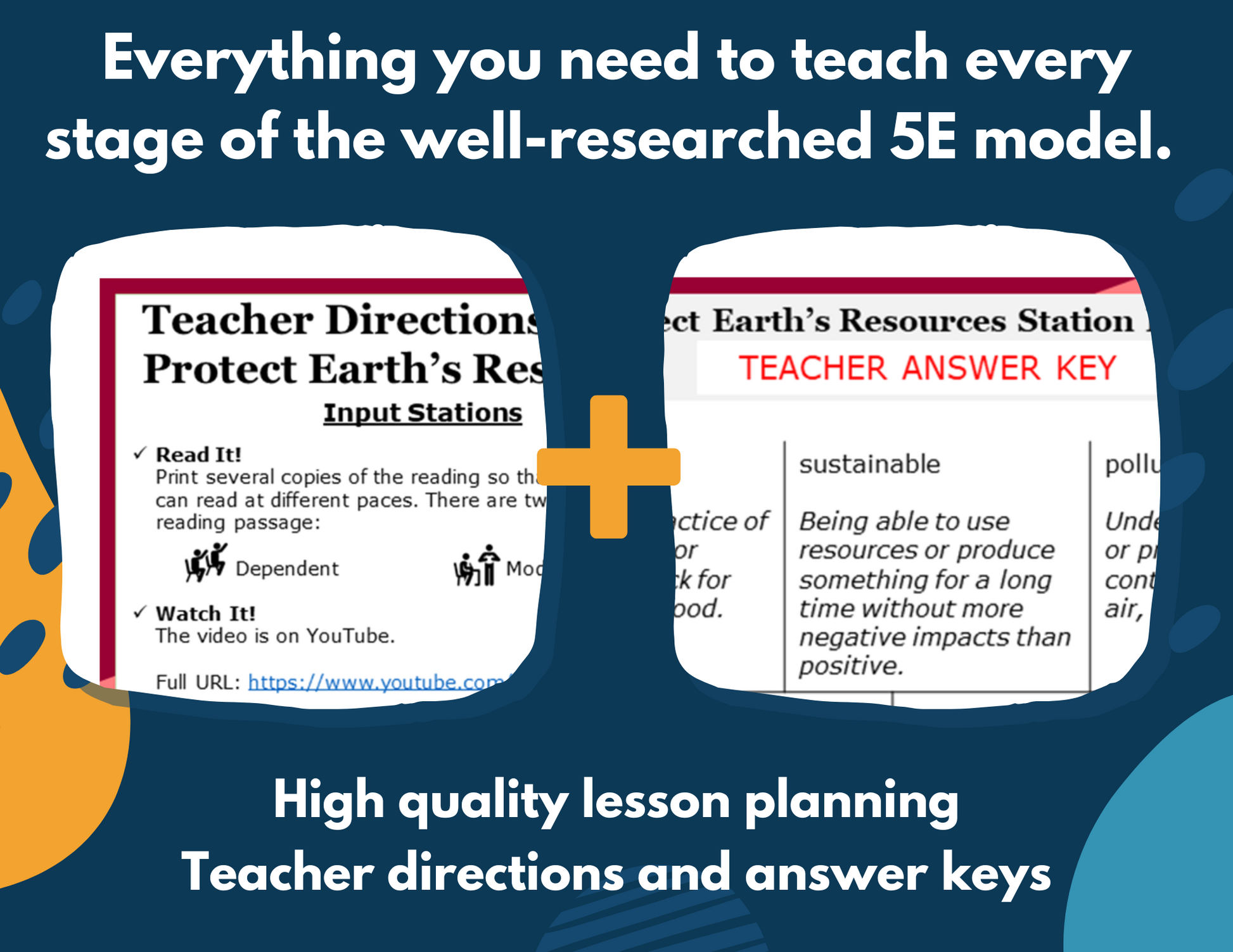 Protect Earth's Resources - Complete Lesson Plan - NGSS 5-ESS3-1