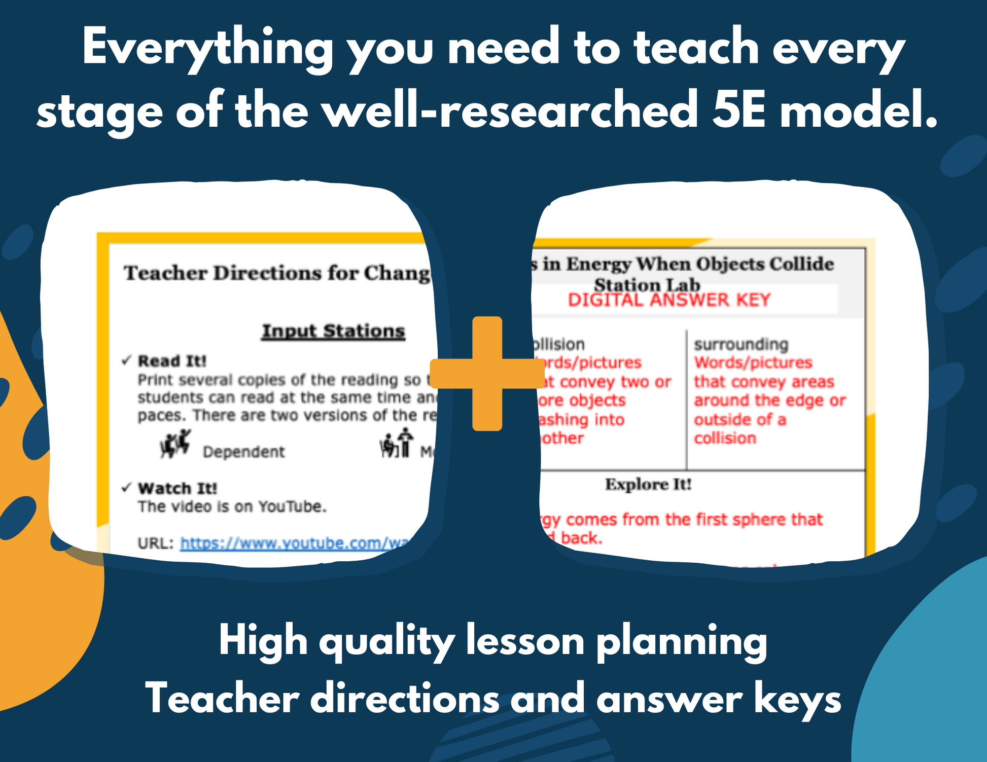 Changes in Energy as Objects Collide Complete Lesson Plan - NGSS 4-PS3-3 - 4th