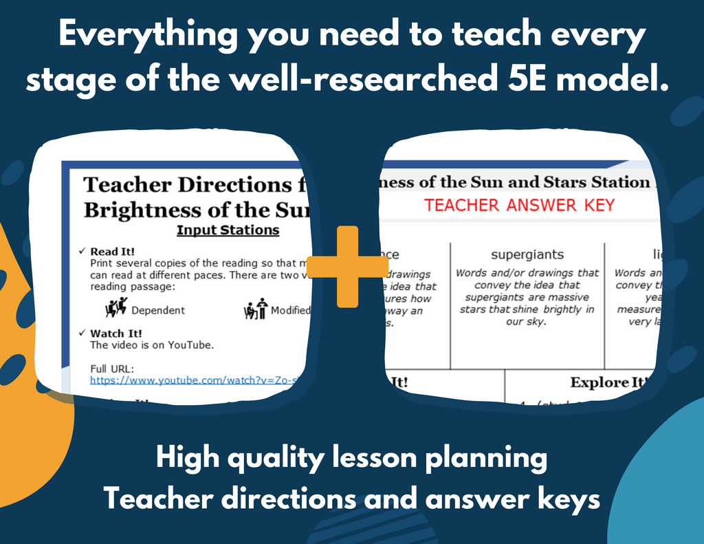 Brightness of the Sun & Stars - Complete Lesson Plan - 5th Grade