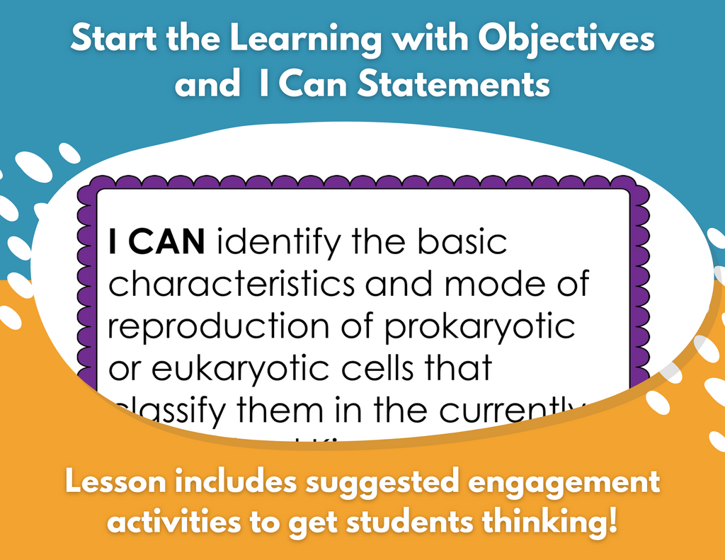 Prokaryotic & Eukaryotic Cells Complete Lesson Plan - MS