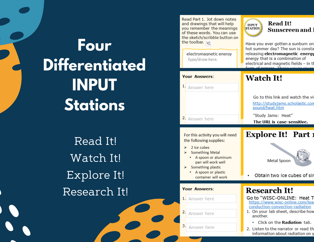 Conduction, Convection, & Radiation Station Lab - MS
