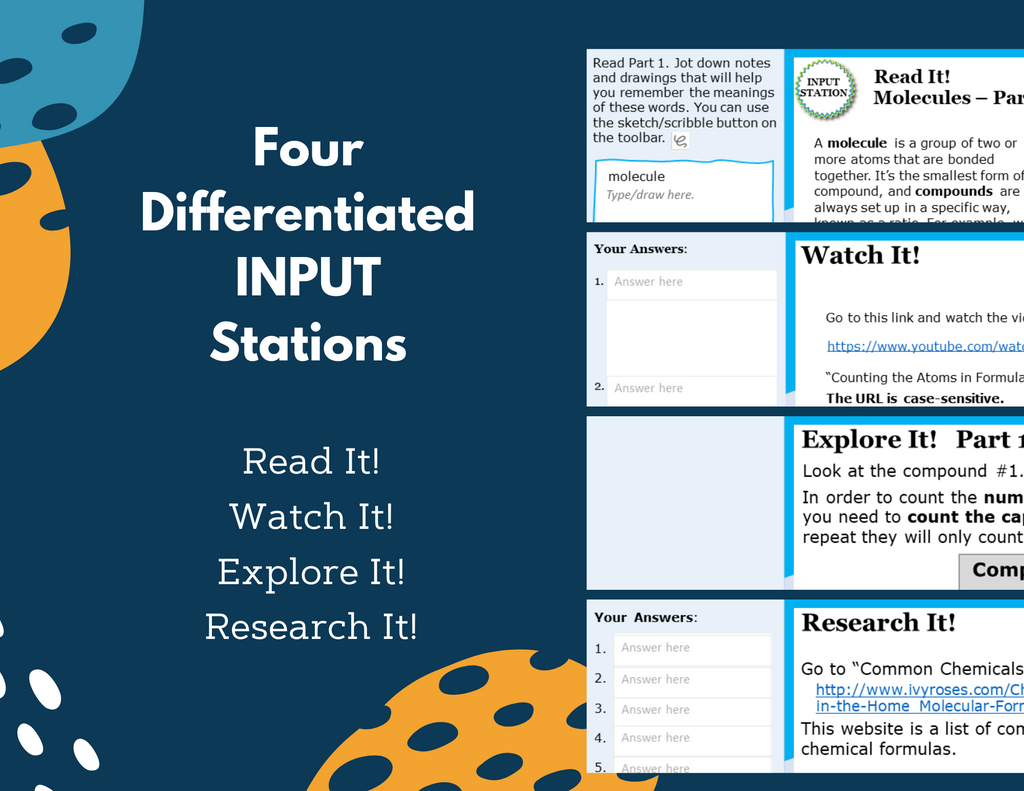 Counting Atoms & Elements Station Lab - MS
