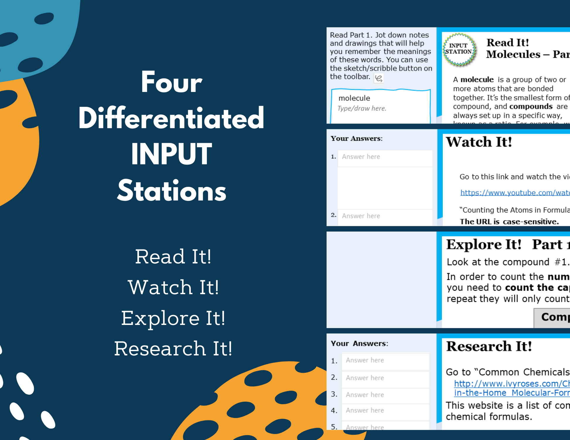 Counting Atoms & Elements Station Lab - MS