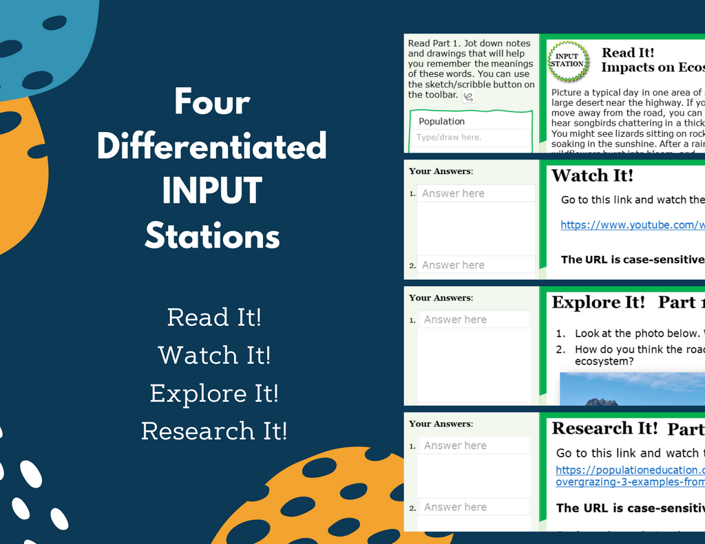 Impacts on Ecosystems - Student-Led Station Lab - 5th Grade