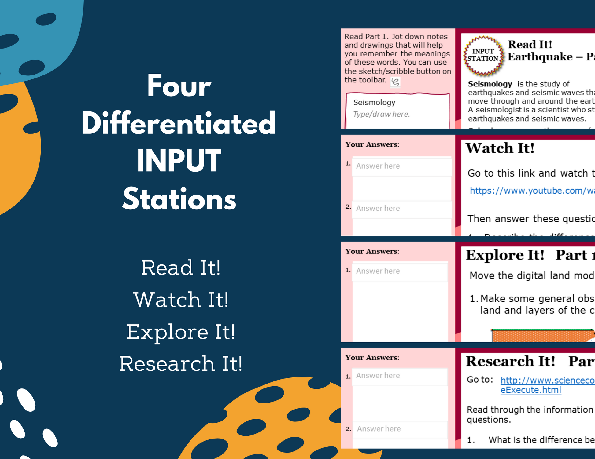 Earthquakes Station Lab - MS
