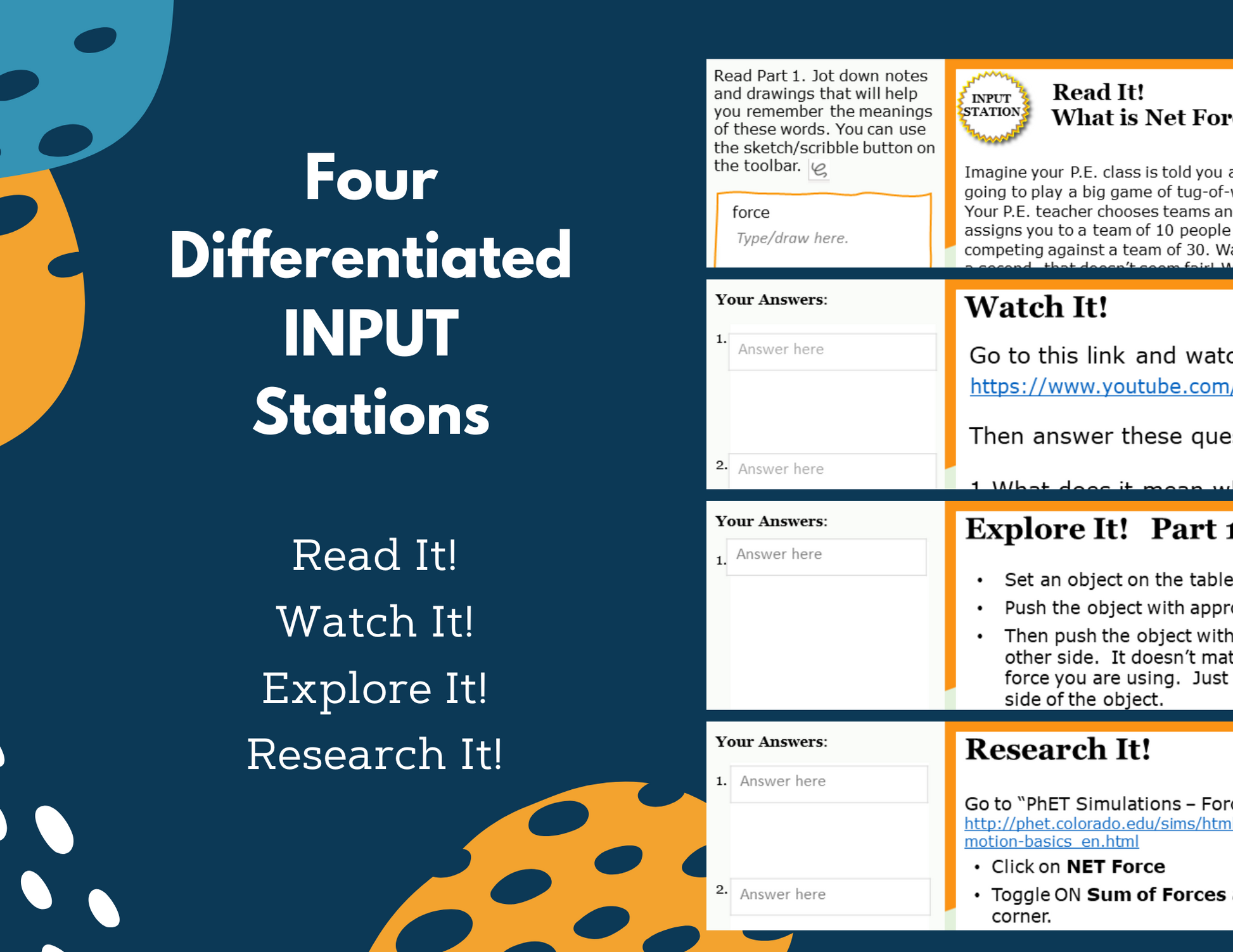 Net Force Station Lab - MS