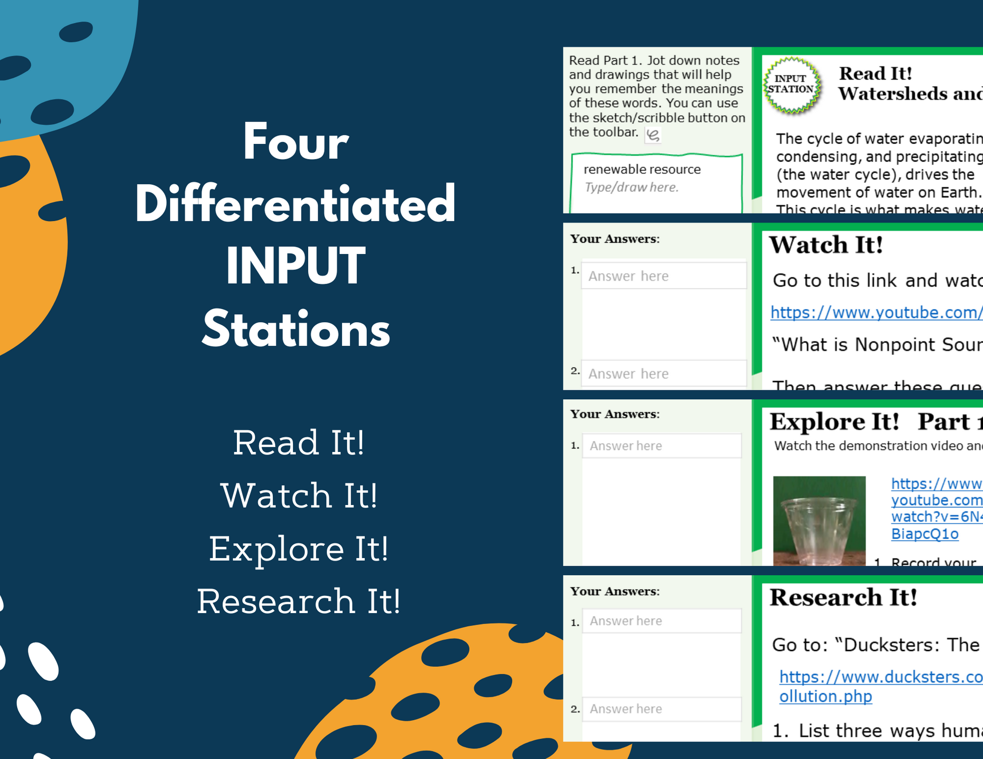 Watersheds & Human Impact Station Lab - MS