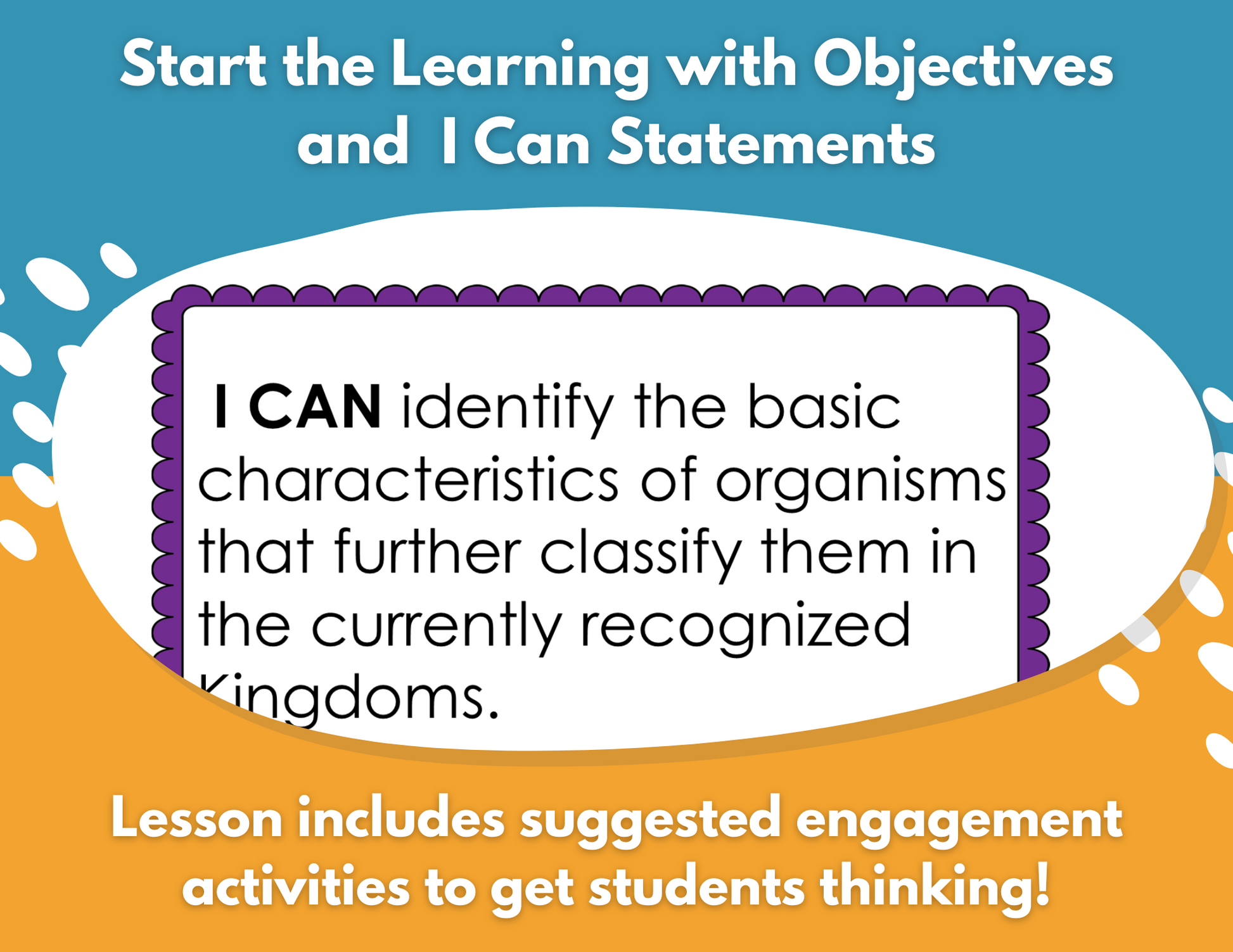 Characteristics of Organisms Complete Lesson Plan - MS