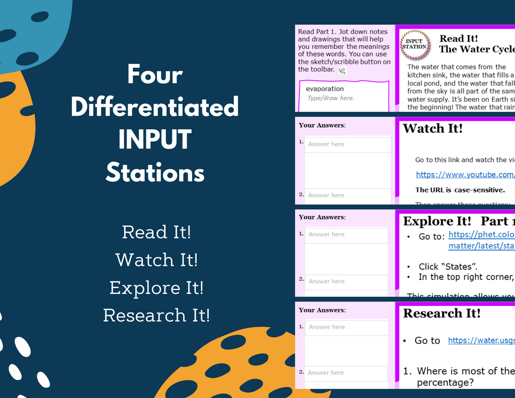 Water Cycle Station Lab - MS
