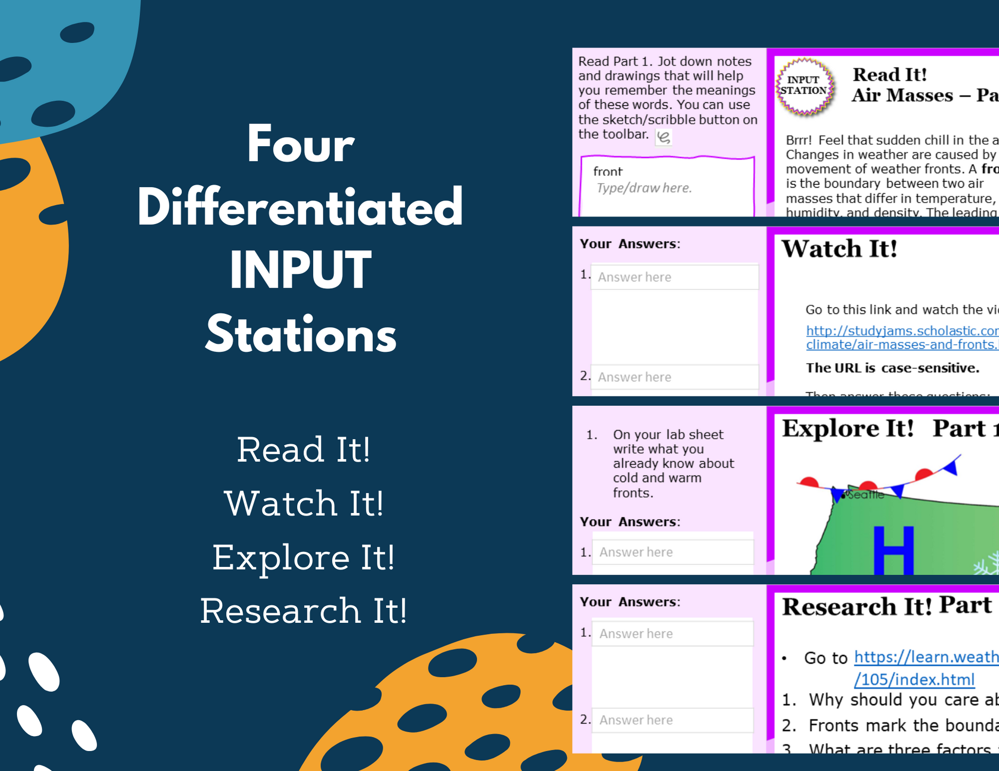 Air Masses & Fronts Station Lab