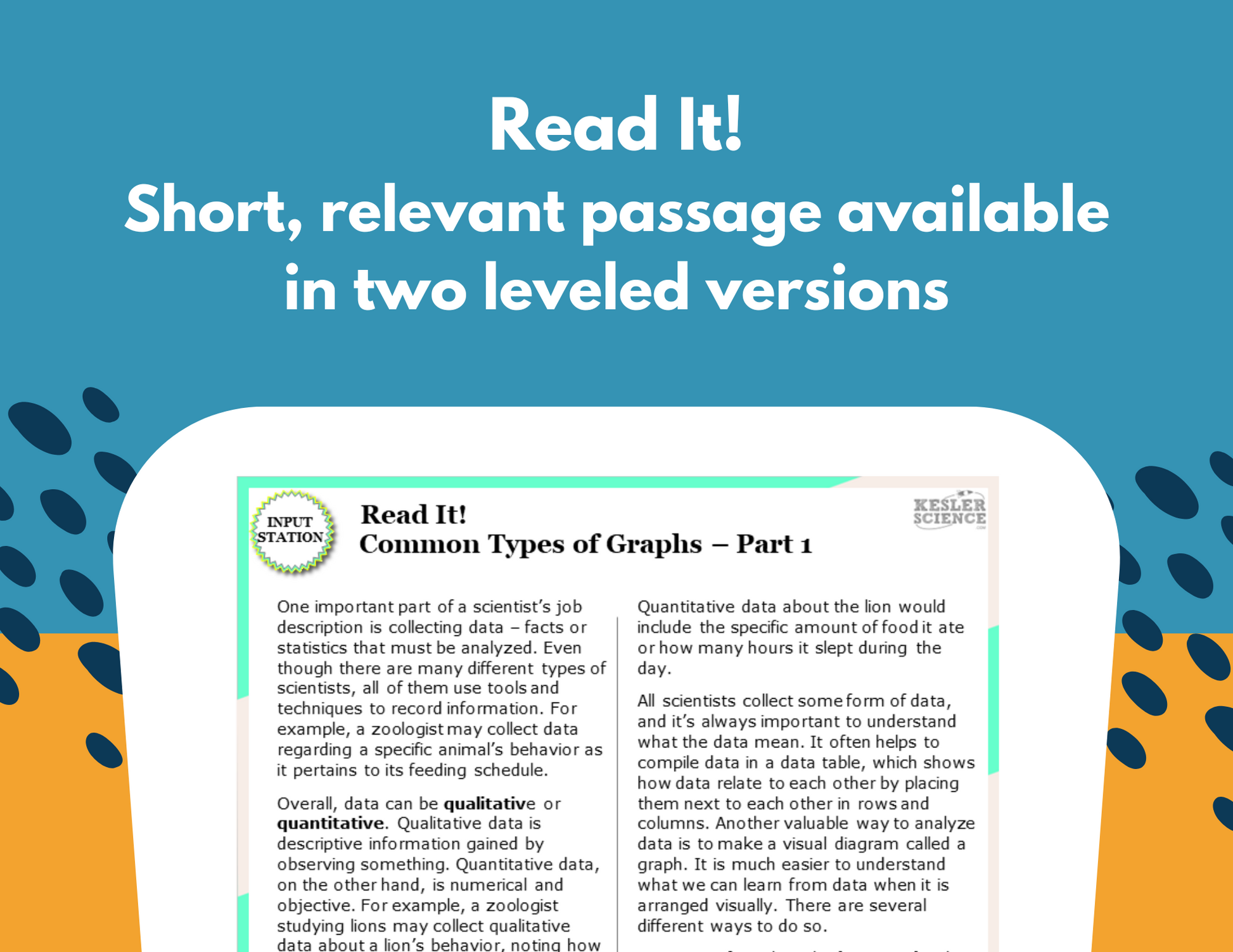 Graphing Station Lab - Grades 6-8