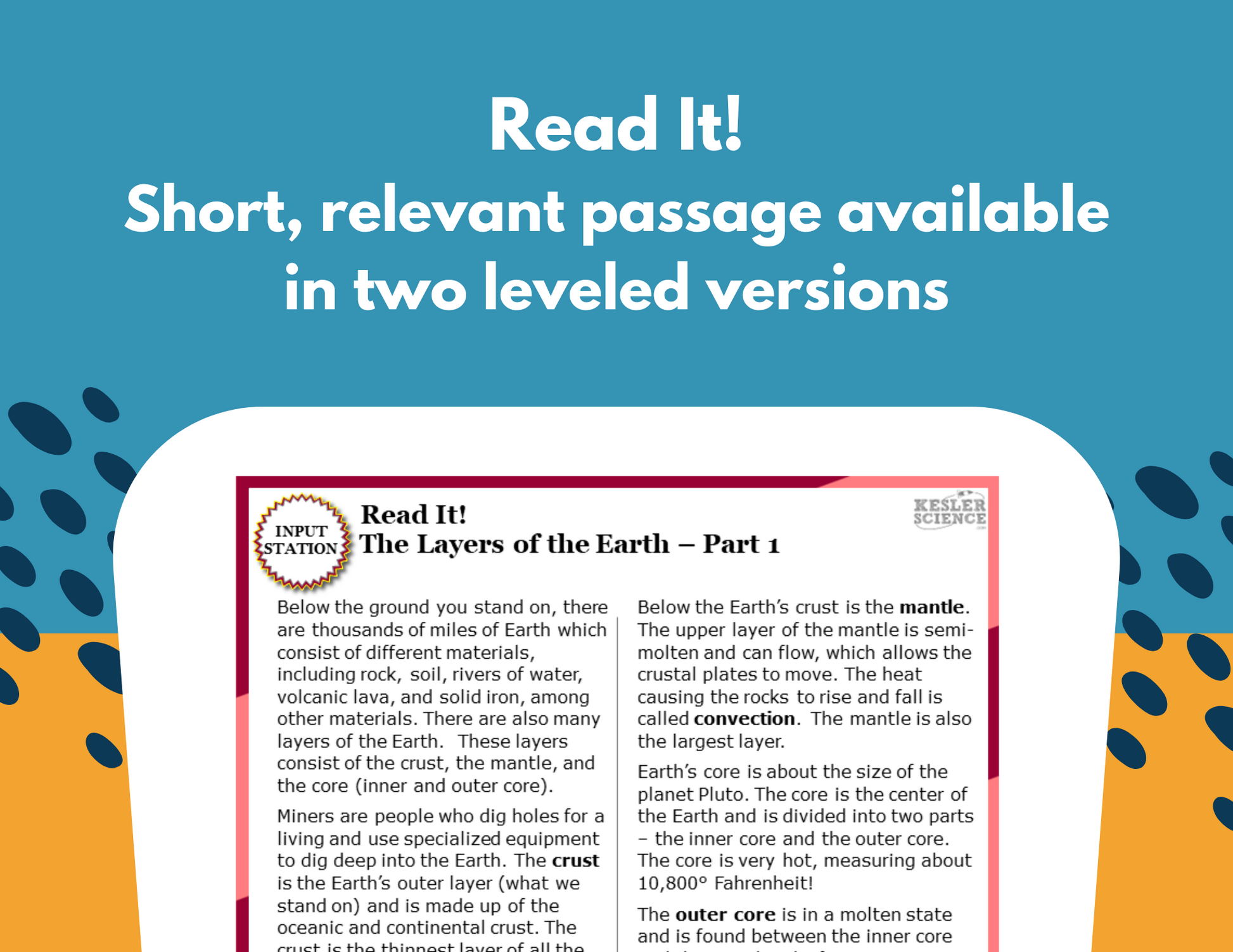 Earth's Layers Station Lab - MS