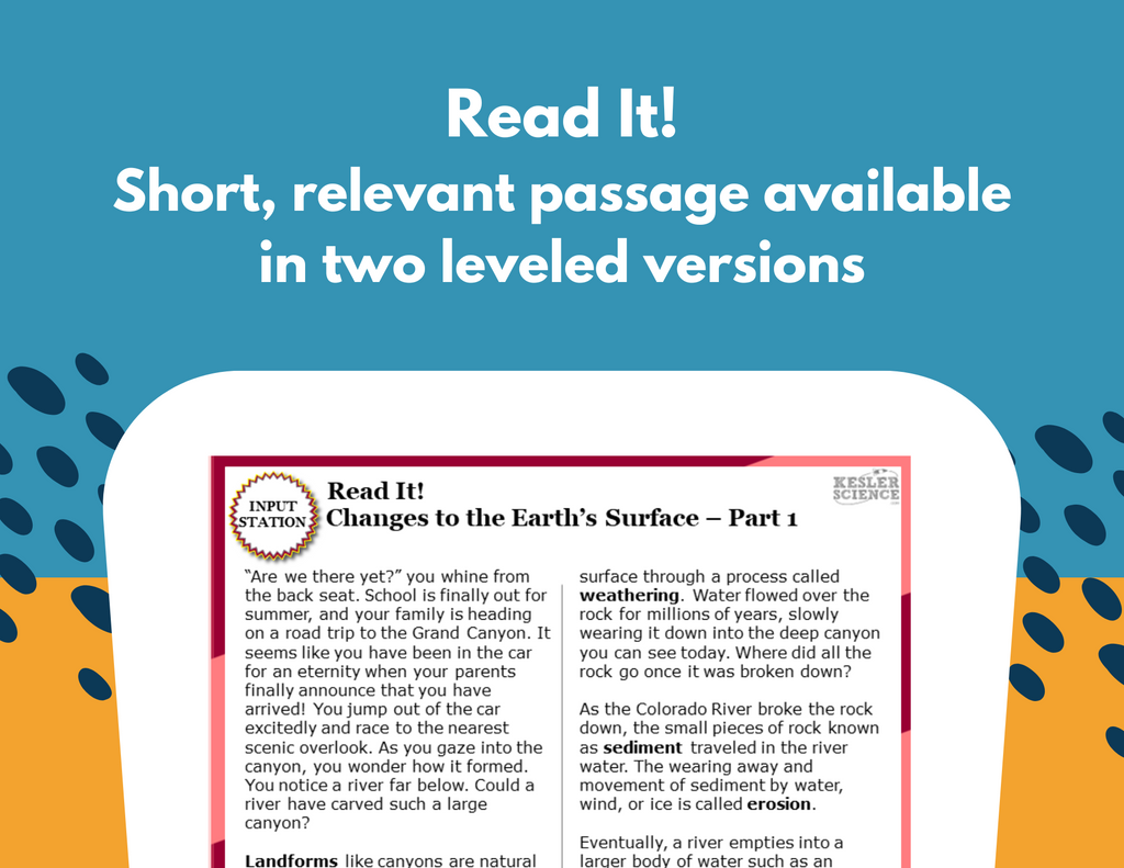 Changes to Earth's Surface - Student-Led Station Lab - 5th Grade