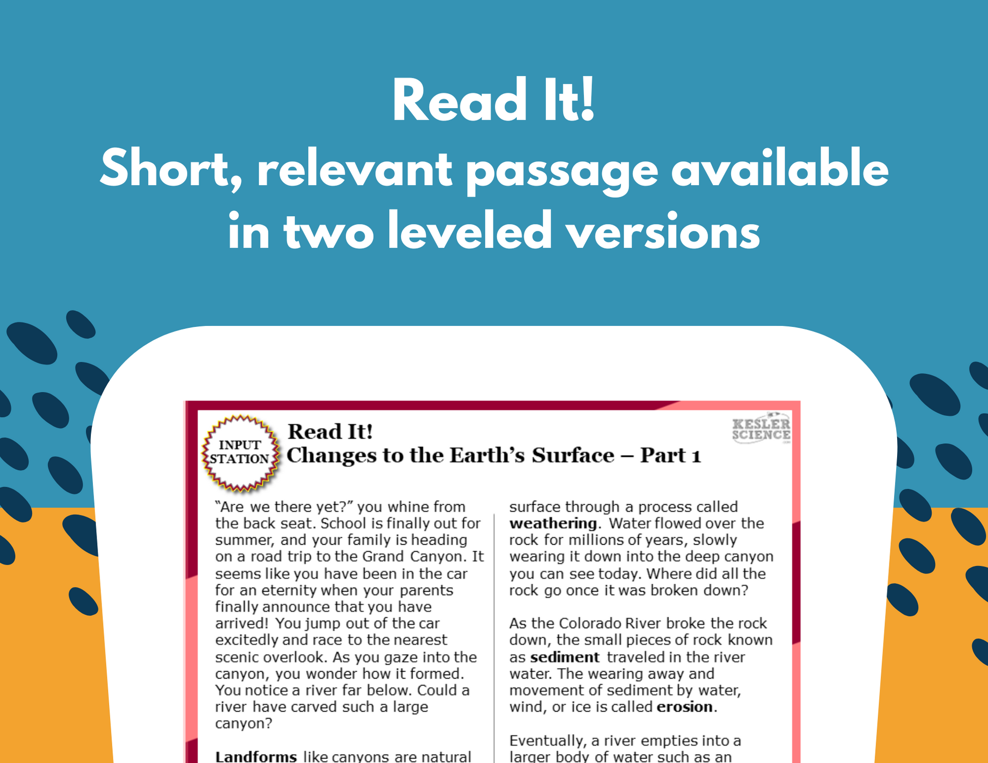 Changes to Earth's Surface - Student-Led Station Lab - 5th Grade
