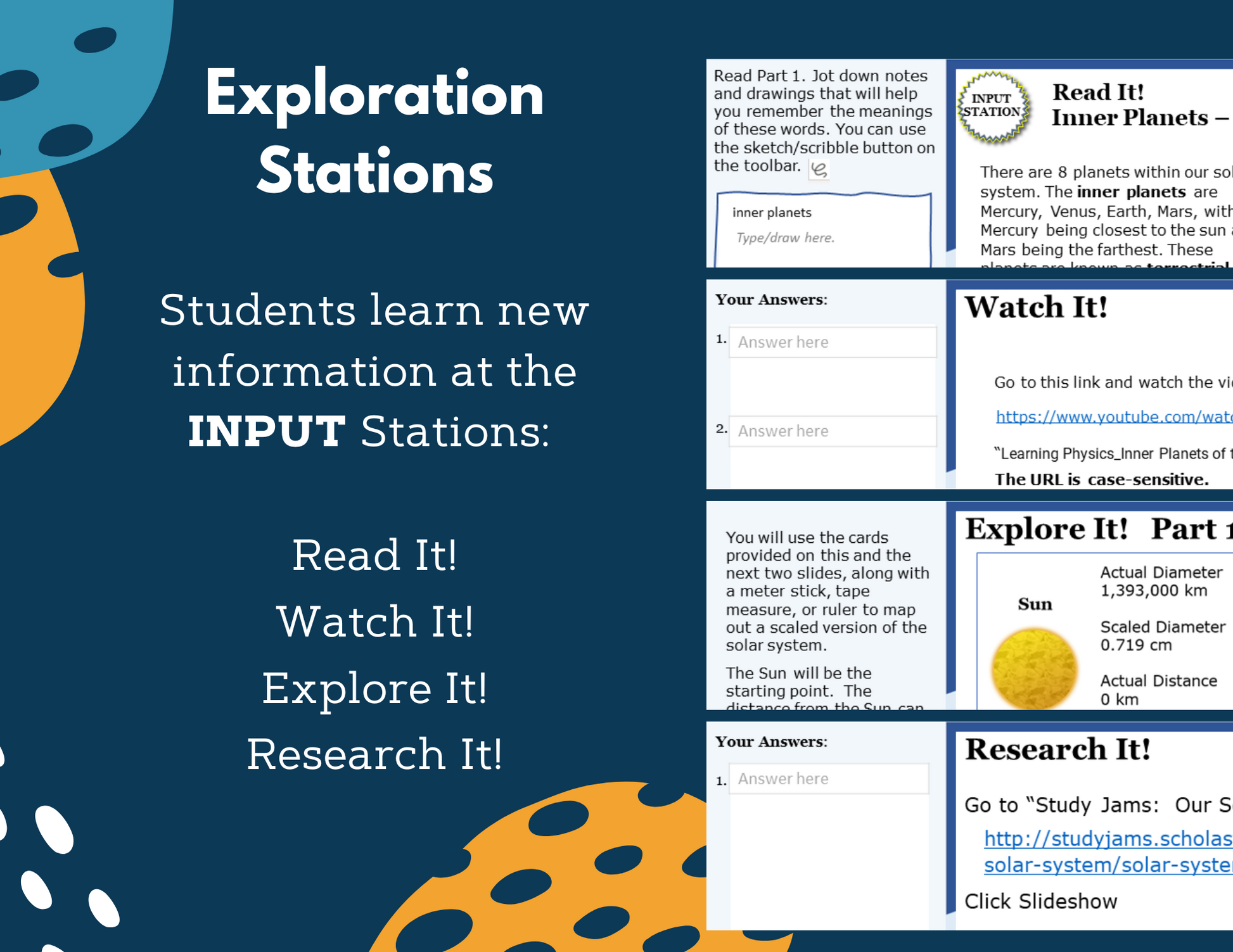 Planets (Inner & Outer) Complete Lesson Plan - MS