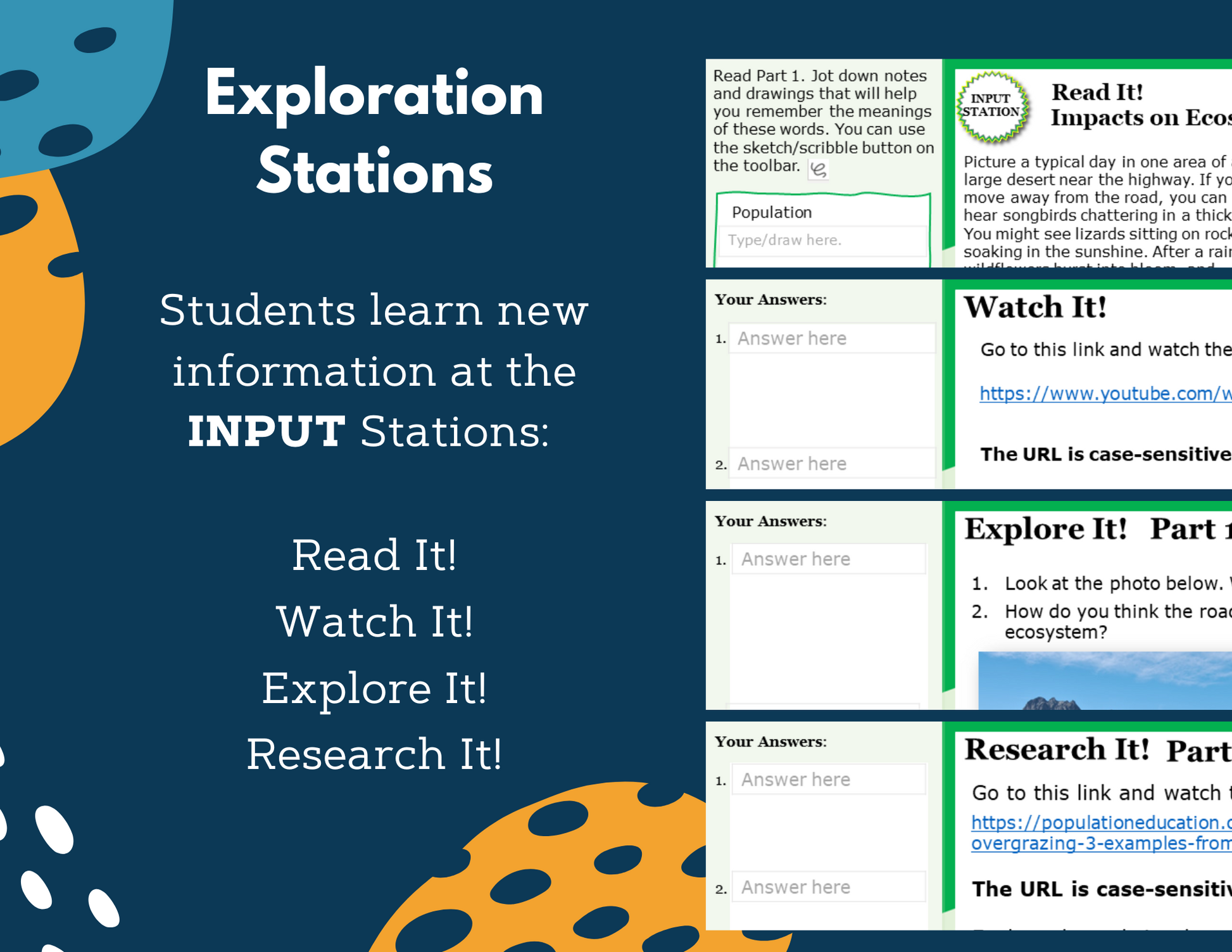 Impacts on Ecosystems - Complete Lesson Plan - 5th Grade