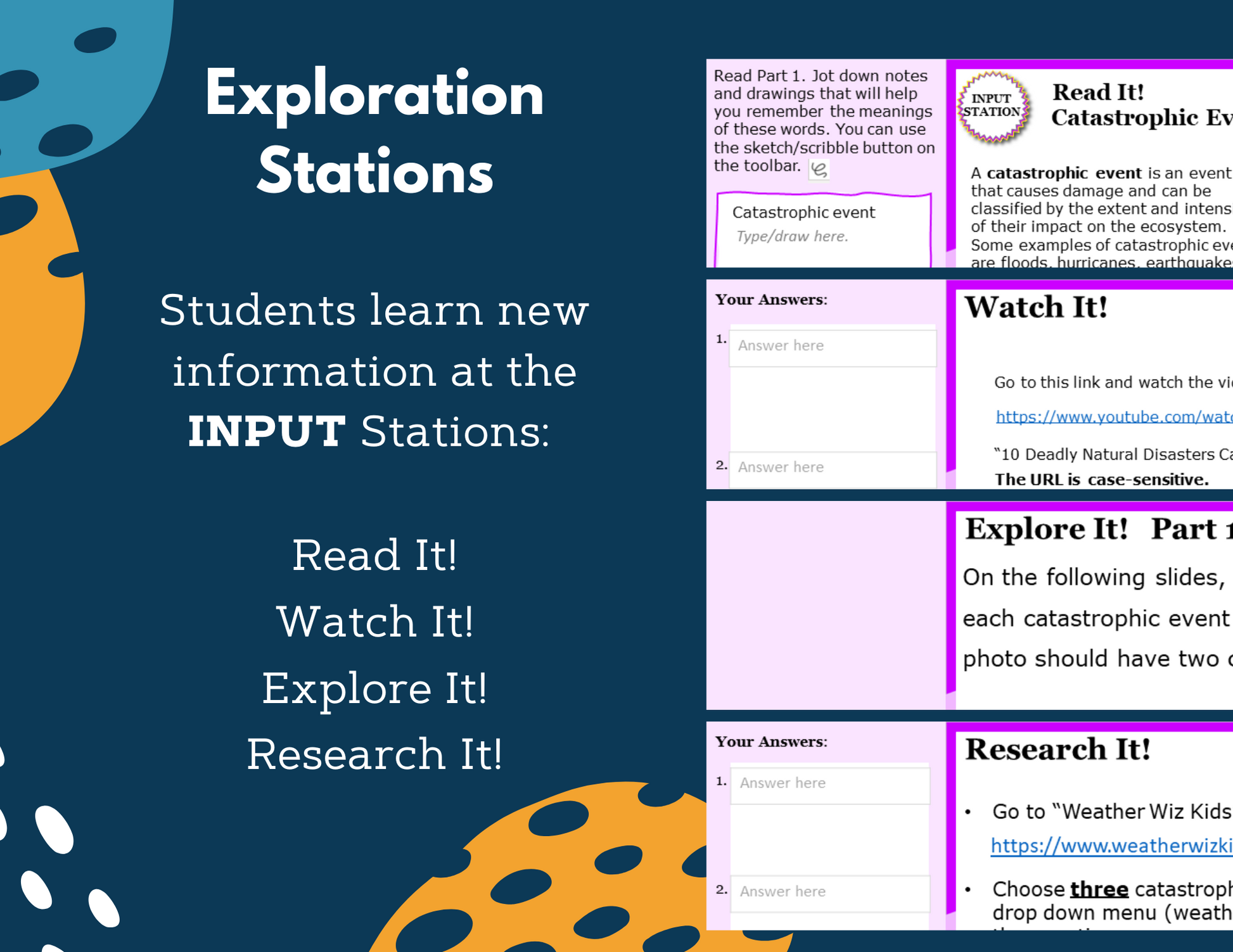Catastrophic Events Complete Lesson Plan - MS