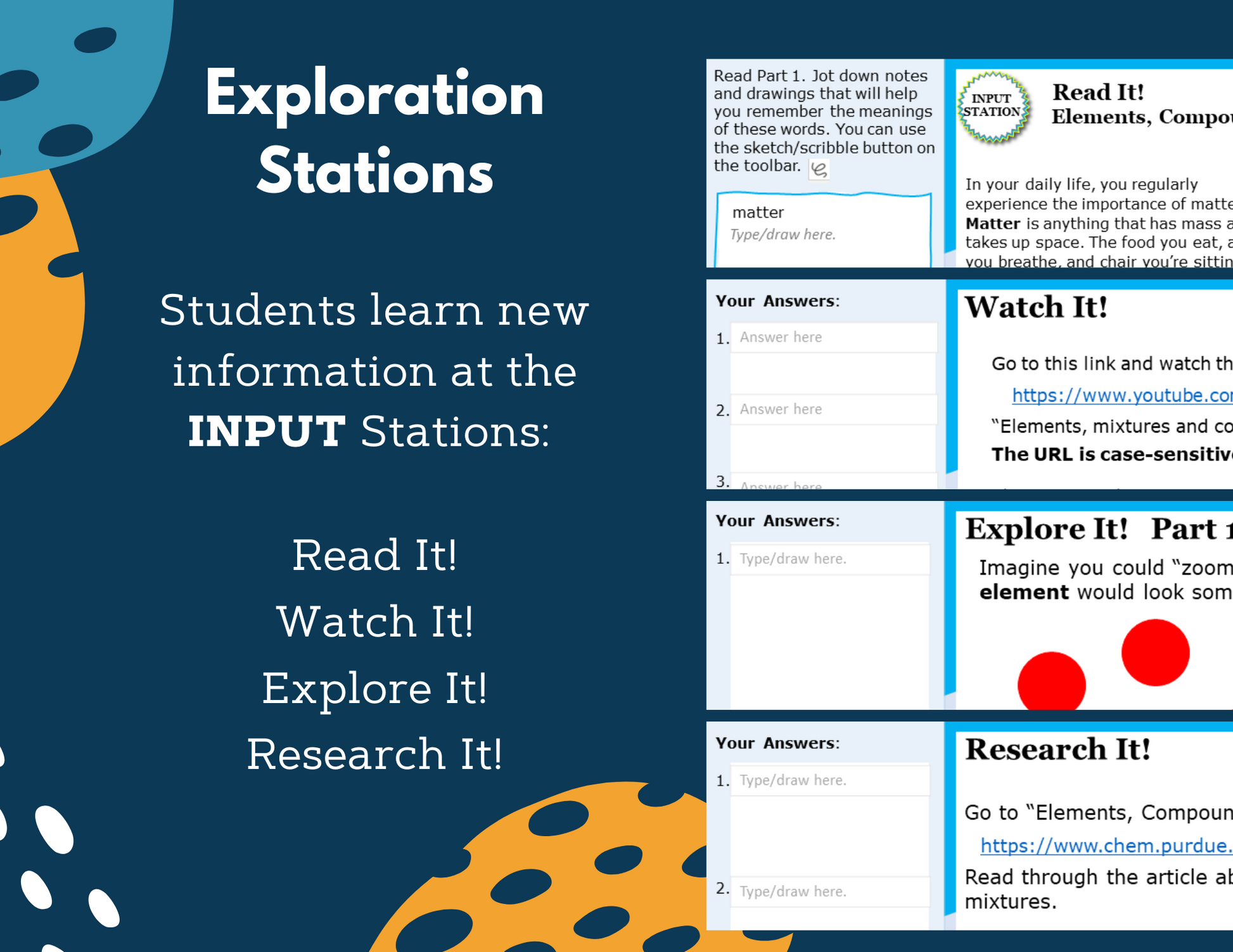Elements, Compounds, & Mixtures Complete Lesson Plan - MS