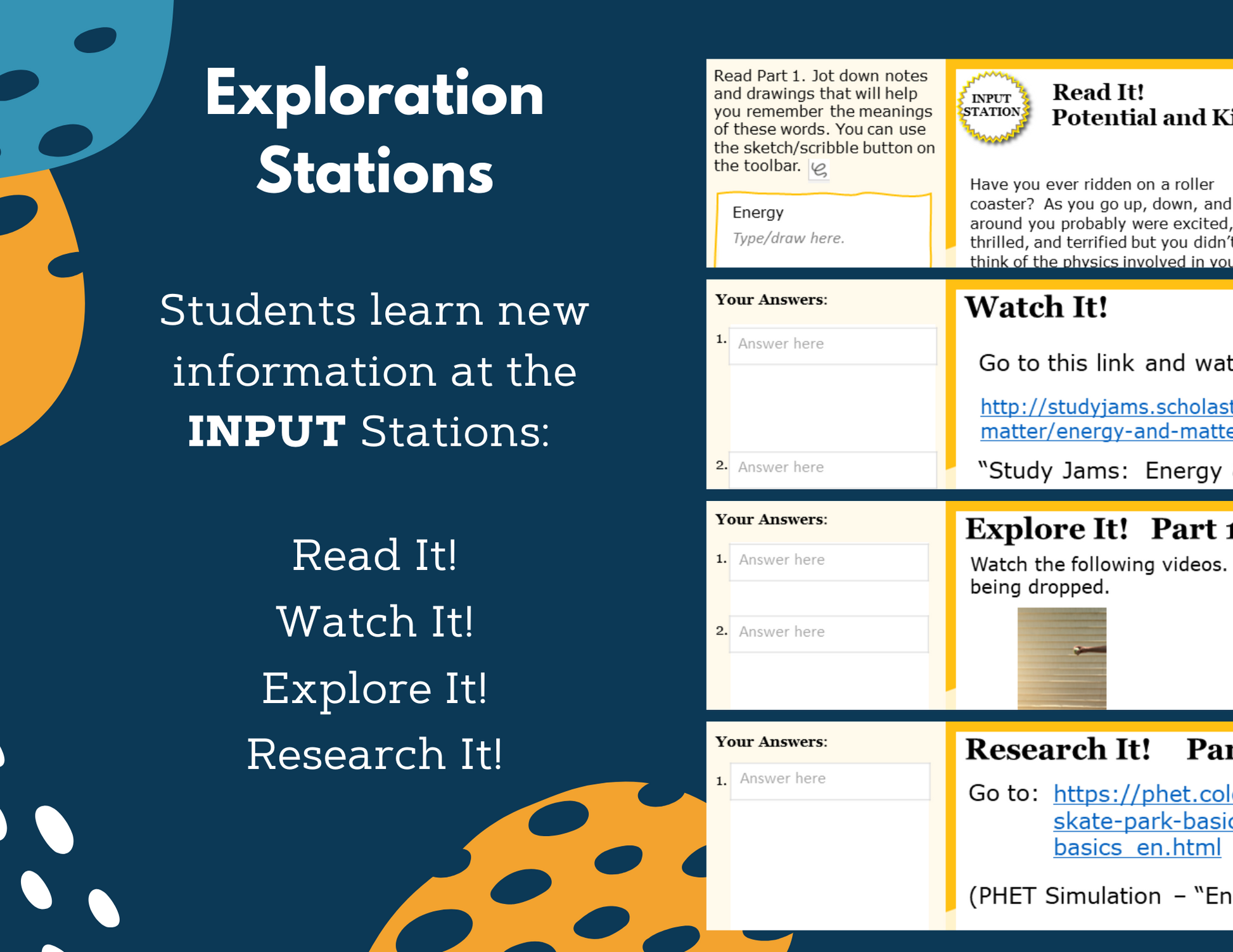 Potential & Kinetic Energy Complete Lesson Plan - MS
