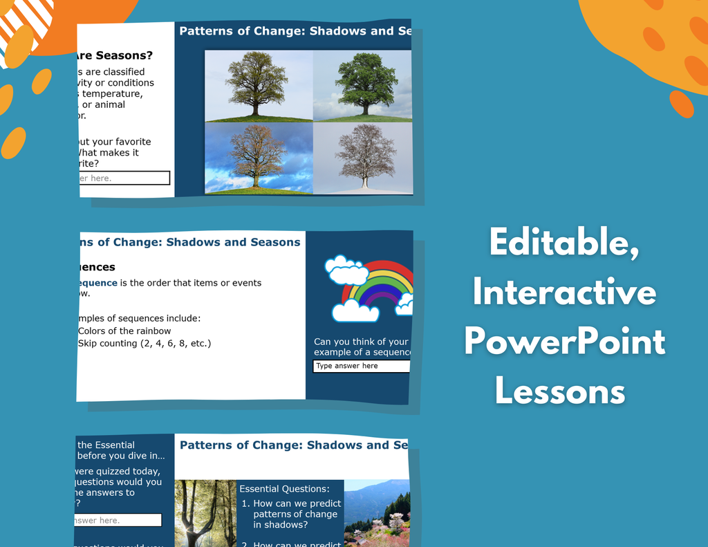 Patterns of Change - Shadows & Seasons - Complete Lesson Plan - 4th Grade